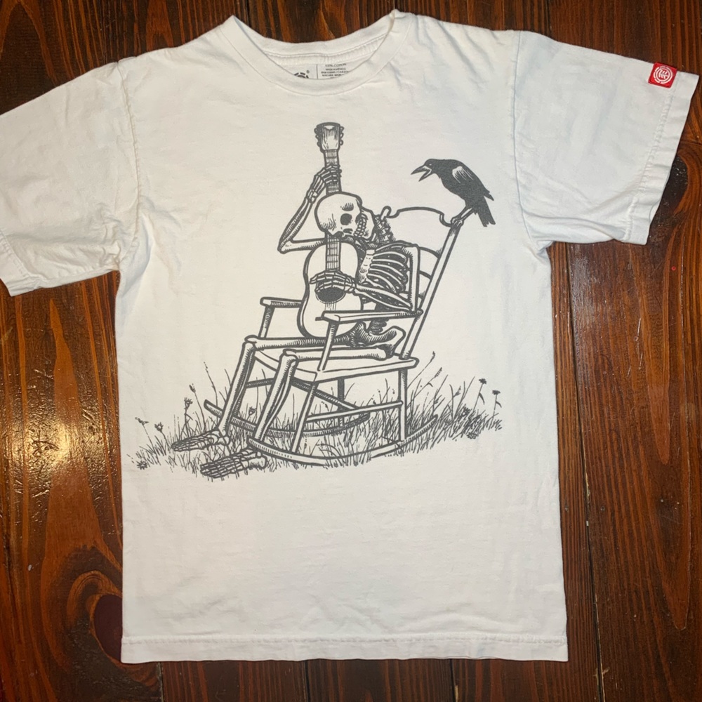 Skeleton guitar Element skateboard t-shirt #poshtees